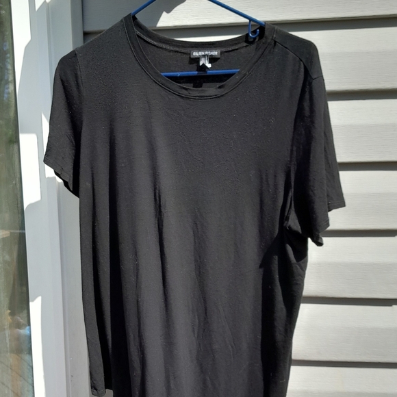 Eileen Fisher Classic Black Top Womens M - Picture 3 of 6
